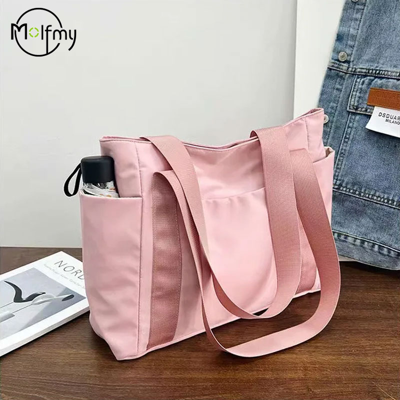 Luxury Bags Reseller - กระเป๋าหรูหรานักออกแบบไนลอนสะพายไหล่สำหรับผู้หญิง, กระเป๋าโท้ทสีทึบกระเป๋า Handbag2024วันหยุดความจุขนาดใหญ่สำหรับคุณแม่