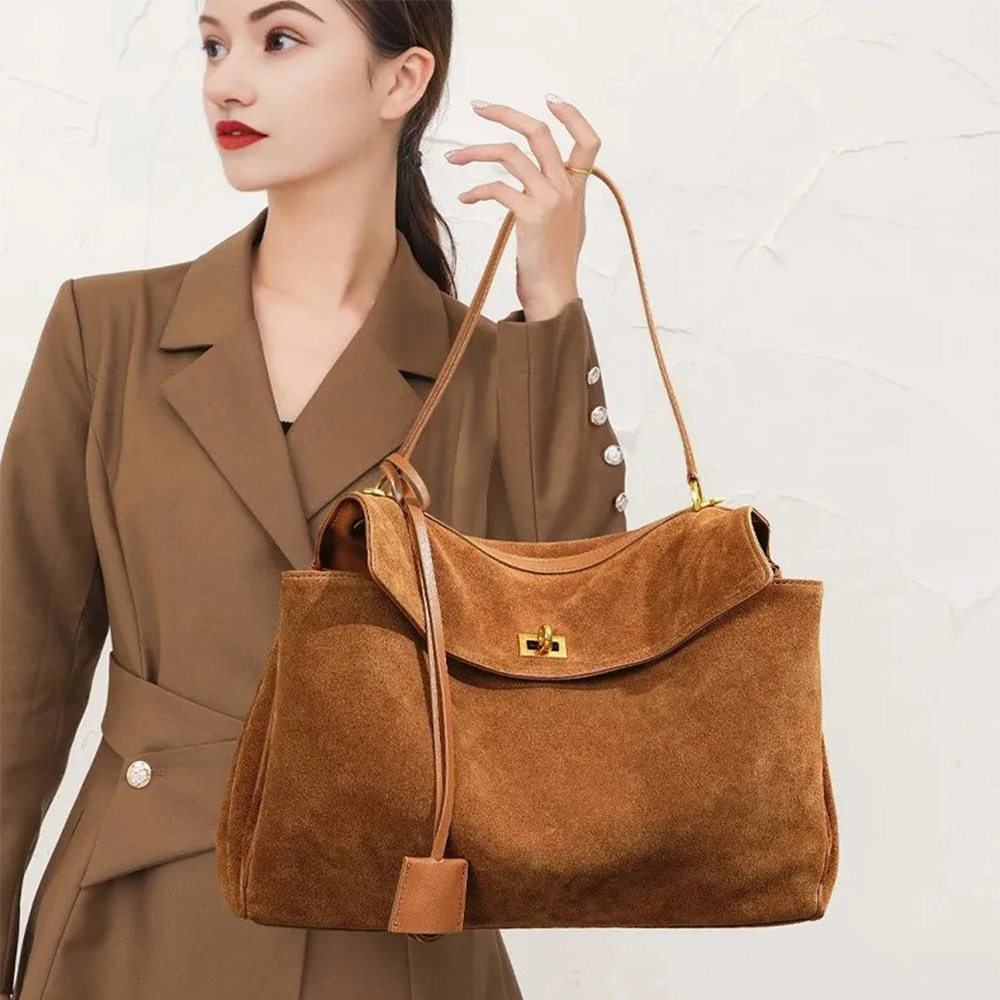 Luxury Bags On Sale - ฤดูใบไม้ร่วงฤดูหนาวผู้หญิงหนังนิ่มกระเป๋าหนังแท้กระเป๋าสะพายกระเป๋าถือขนาดใหญ่ความจุกระเป๋ากระเป๋าถือกระเป๋าออกแบบหรูหรา