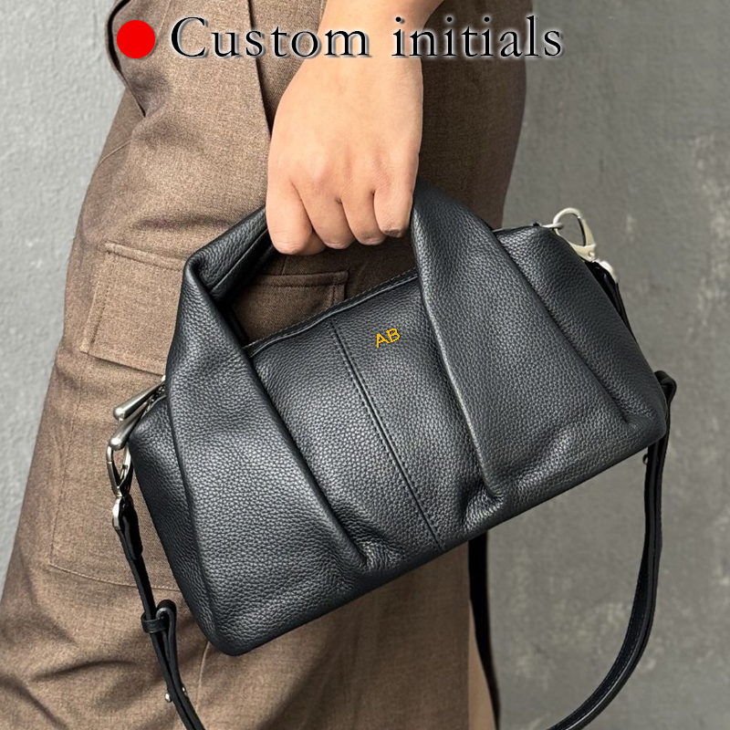 Luxury Bags Japan - กระเป๋าหนังแท้ลายอักษรย่อสั่งทำพิเศษสำหรับผู้หญิง กระเป๋าถือดีไซน์หรูหรา รุ่นใหม่ปี 2026 พร้อมหูหิ้วหนังวัว สไตล์ญี่ปุ่น