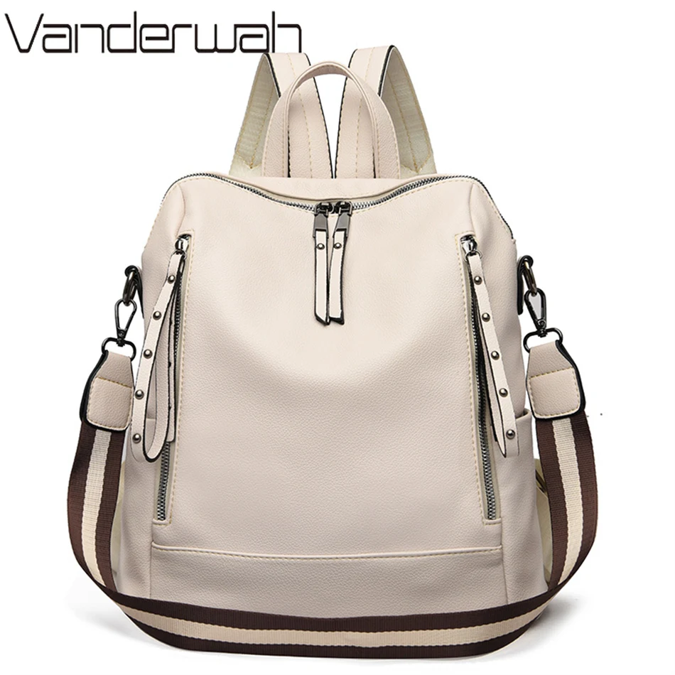 Luxury Bags For Women Brands - ยี่ห้อกระเป๋าเป้สะพายหลังหนังนุ่มกันน้ำ Bagpack Preppy สไตล์นักเรียนกระเป๋า Mochila Feminina