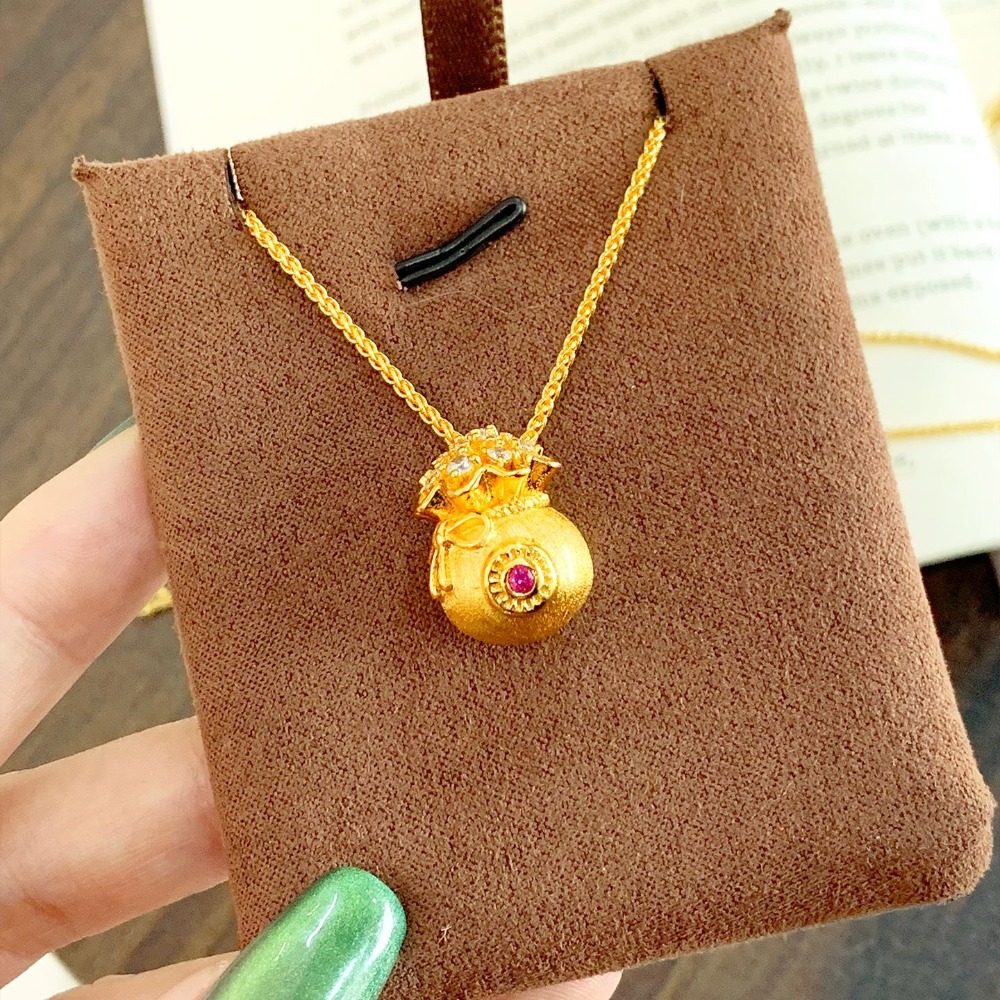 สร้อยคอพร้อมจี้กระเป๋าเงินขนาด - Luxury Bags Drawing บทวิจารณ์และราคา