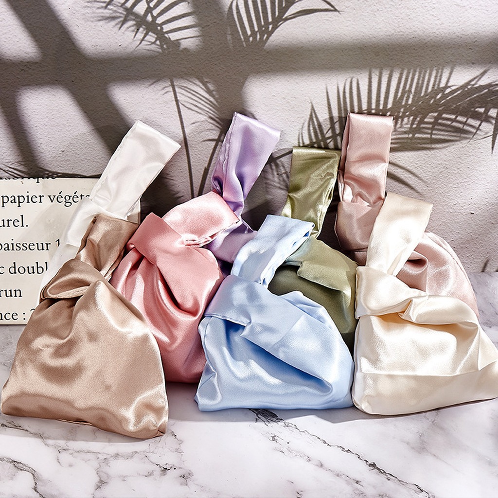 กระเป๋าถือผ้าไหมซาตินผูกโบว์สไ - Luxury Bags Japan บทวิจารณ์และราคา
